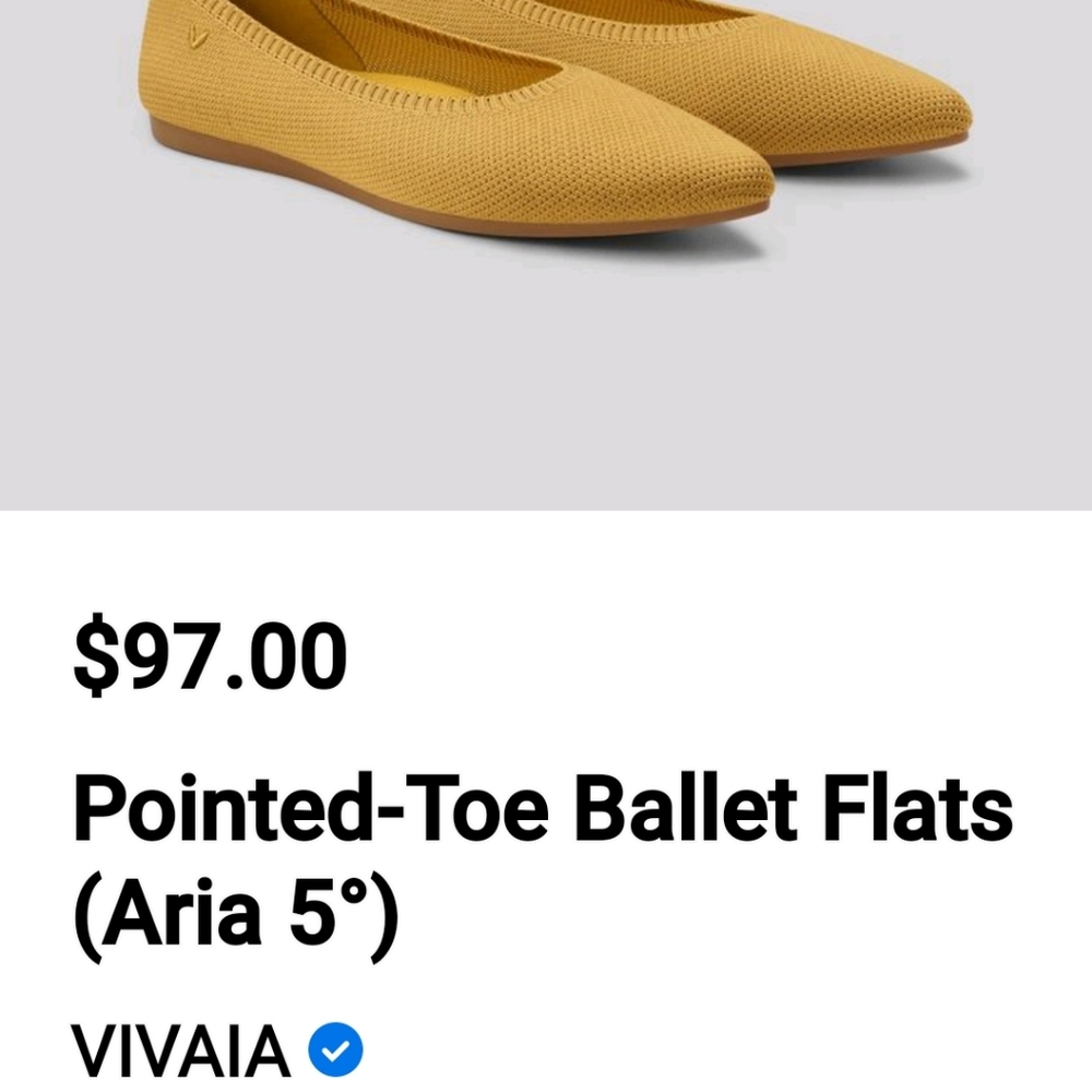 **NEW**VIVAIA BALLET flats mustard color. - Picture 8 of 9